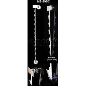 Metal Merchandising Strip W/Suction Cup Black MS-29SCBK - Pkg Qty 50