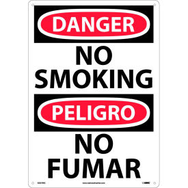 NMC™ Bilingual Plastic Sign Danger No Smoking 14