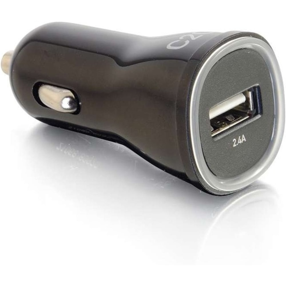 C2G 1-Port USB Car Charger - Car power adapter - 2.4 A (USB) - black (Min Order Qty 5) MPN:21068