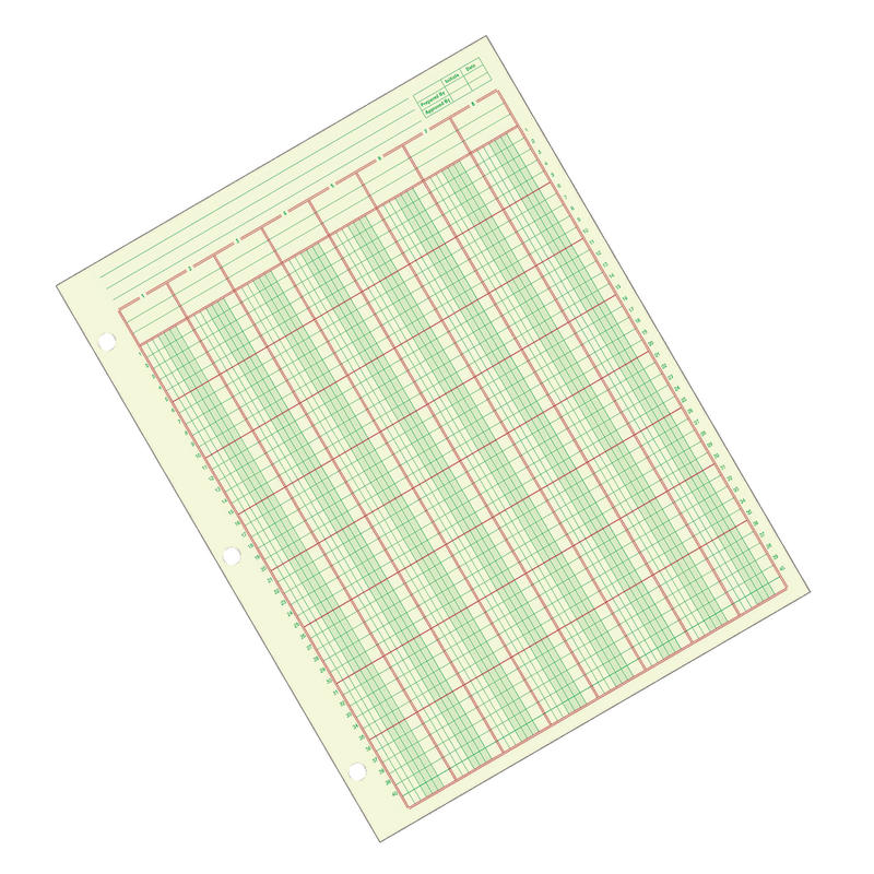 Adams Analysis Pad, 8 1/2in x 11in, 100 Pages (50 Sheets), 8 Columns, Green (Min Order Qty 9) MPN:ACP85118