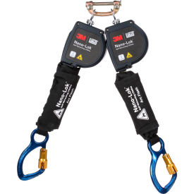 3M DBI-SALA Nano-Lok Twin-Leg Arc Flash Self-Retracting Lifeline Quick Connect Web & Carabiner 8'L 7012818560