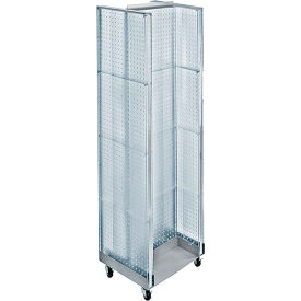 Global Approved 700431-CLR H-Shaped Pegboard Display W/Wheel Base 16