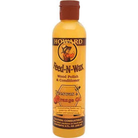 Howard Feed-N-Wax Wood Polish & Conditioner 8 oz. Bottle 12/Case FW0008