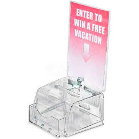 Global Approved 206008 Small Molded Suggestion Box W/ Pocket 5.5