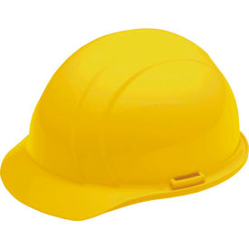 ERB® Americana® Cap Safety Helmet 4-Point Nylon Mega Ratchet® Suspension Yellow - Pkg Qty 12 WEL19362YE