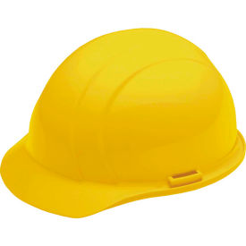 ERB® Americana® Cap Safety Helmet 4-Point Nylon Mega Ratchet® Suspension Yellow WEL19362YE - Pkg Qty 12