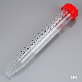 Diamond MAX Centrifuge Tube 15mL Attached Red Flat Top Screw Cap PP Sterile Certified 500/Pack 6295