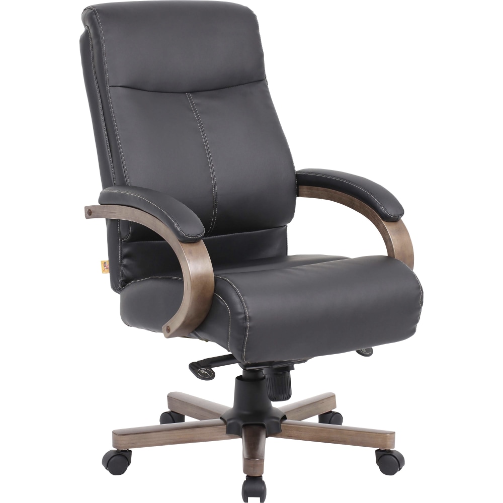 Lorell Bonded Leather High-Back Executive Chair, Leather Back/Seat, Brown MPN:LLR69590