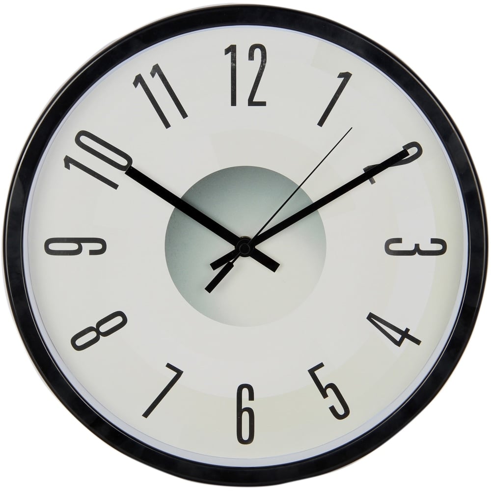 Victory Light Heavy-duty Silent Wall Clock - Black/Plastic Case, Gray (Min Order Qty 3) MPN:TC15071FE