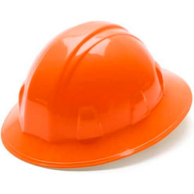 Orange Full Brim Style 4 Point Ratchet Suspension Hard Hat HP24140 - Pkg Qty 12