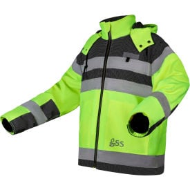 GSS Safety Class 3 Night Glow Sherpa Line Heavy Weight Sierra Jacket-LG 8515-LG
