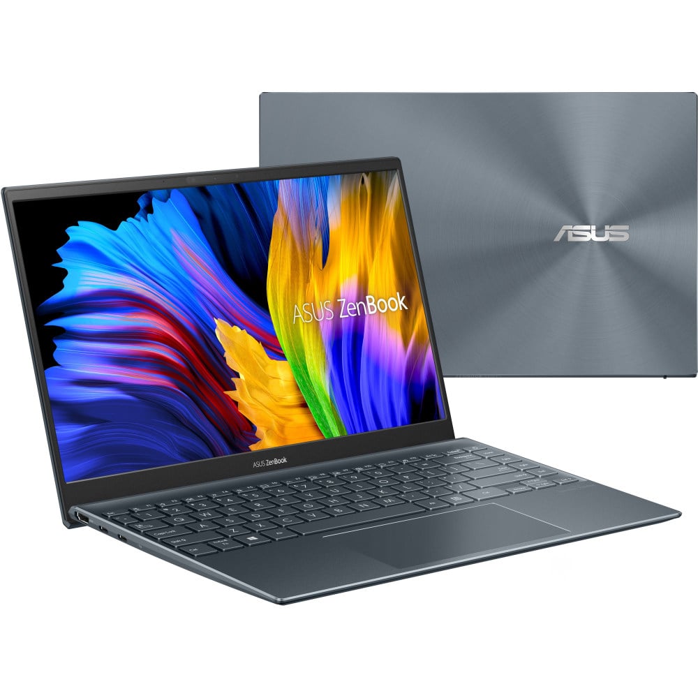 Asus ZenBook 14 Laptop, 14in Screen, AMD Ryzen 7, 16GB Memory, 1TB Solid State Drive, Pine Gray, Windows 11 Pro MPN:UM425QA-EH74