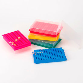 Reversible Microcentrifuge Tube Rack with Cover 96-Place Green 5/Pack 456355G