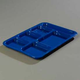 Carlisle P614R14 - Right-Hand 6-Compartment Tray Blue P614R14 - Pkg Qty 24