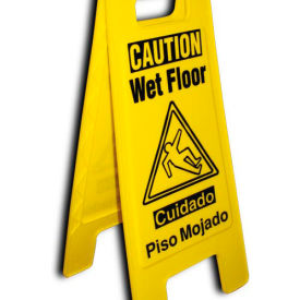 Heavy Duty Floor Stand - Caution Wet Floor - Bilingual HDFS201