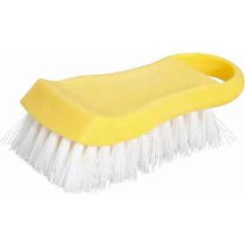 Winco CBR-YL Cutting Board Brush Yellow Looped Handle for Hanging CBR-YL - Pkg Qty 12