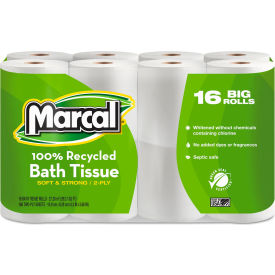 100 Premium Recycled 2-Ply Toilet Tissue 96 Rolls/Carton - MRC16466 MRC16466
