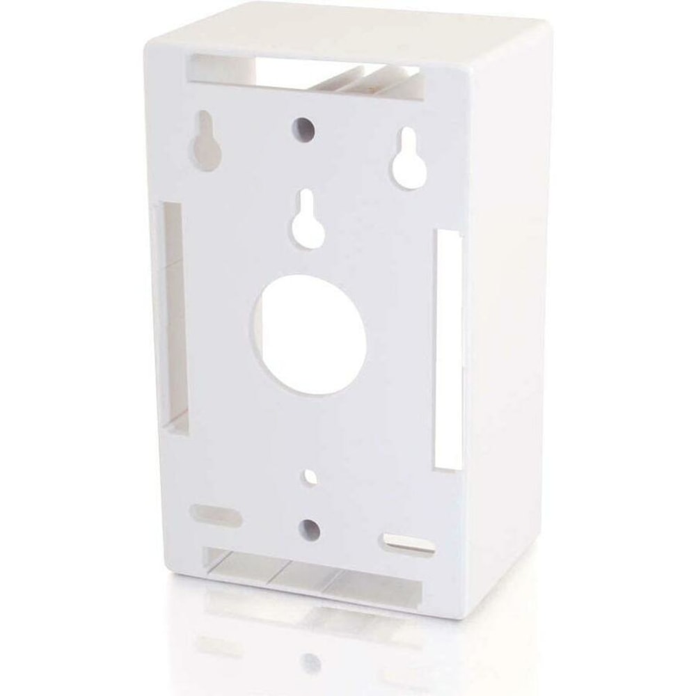 C2G Single Gang Wall Box - White - 1-gang - White MPN:03839