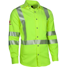 DRIFIRE® FR Hi-Vis Work Shirt Type R Class 3 M Fluorescent Yellow SHRTV3C3MDRG SHRTV3C3MDRG