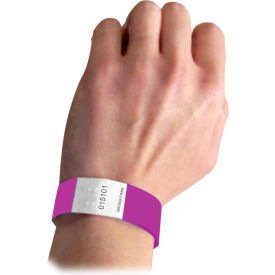 C-Line Products DuPont Tyvek Security Wristbands Purple 100/PK 89109