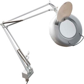3-Diopter Fluorescent Magnifier Lamp w/ AC Receptacle White LUX520W.