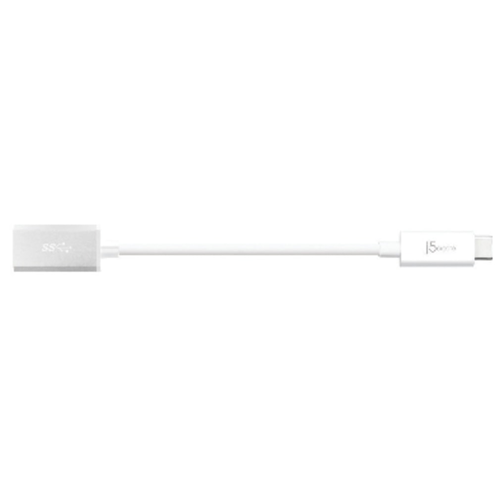 j5create USB 3.1 Type-C To Type-A Adapter, 4in, White, JUCX05 MPN:JUCX05