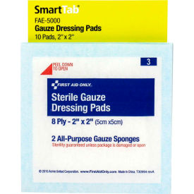 First Aid Only FAE-5000 SmartCompliance Refill Sterile Gauze Pads 2
