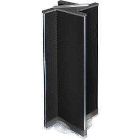 Global Approved 700444-BLK Pinwheel Pegboard Display W/RB 13.5