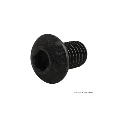 M8-1.25 Socket Head Cap Screw, Button, Black Oxide Steel, 12 mm Length MPN:11-8312