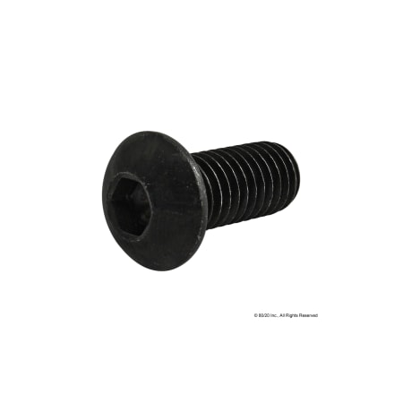 M8-1.25 Socket Head Cap Screw, Button, Black Oxide Steel, 18 mm Length MPN:11-8318