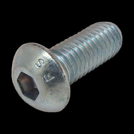 M8-1.25 Socket Head Cap Screw, Button, Blue Zinc Plated Steel, 20 mm Length MPN:13-3941