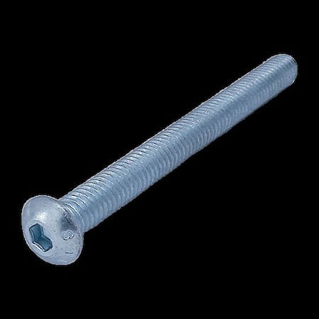 M8-1.25 Socket Head Cap Screw, Button, Blue Zinc Plated Steel, 80 mm Length MPN:13-3948