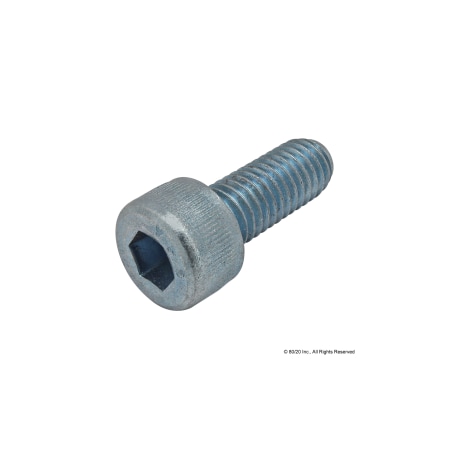 M8-1.25 Socket Head Cap Screw, Blue Zinc Plated Steel, 20 mm Length MPN:13-3951