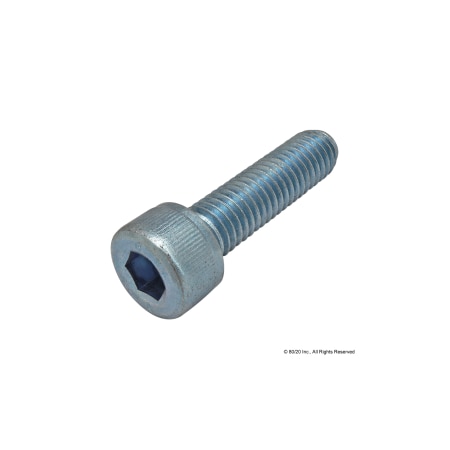 M8-1.25 Socket Head Cap Screw, Blue Zinc Plated Steel, 30 mm Length MPN:13-3953