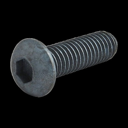 M6-1.00 Socket Head Cap Screw, Button, Blue Zinc Plated Steel, 20 mm Length MPN:13-6320