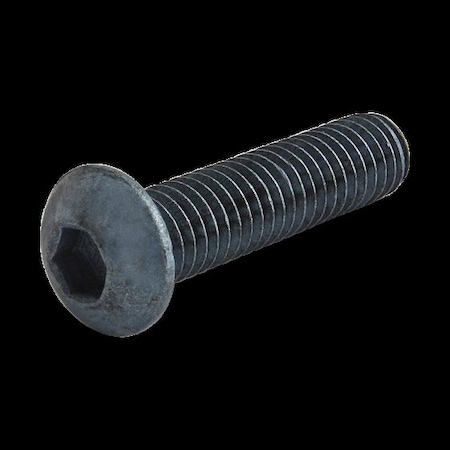 M6-1.00 Socket Head Cap Screw, Button, Blue Zinc Plated Steel, 25 mm Length MPN:13-6325
