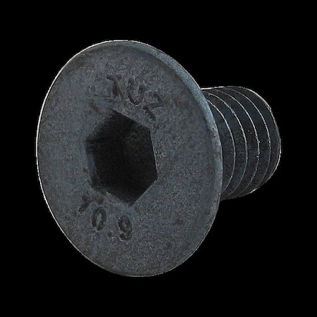 M6-1.00 Socket Head Cap Screw, Flat, Blue Zinc Plated Steel, 10 mm Length MPN:13-6710