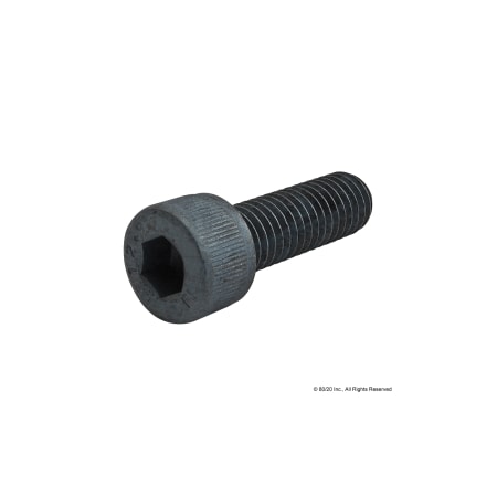 M8-1.25 Socket Head Cap Screw, Blue Zinc Plated Steel, 25 mm Length MPN:13-8525