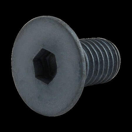 M8-1.25 Socket Head Cap Screw, Flat, Blue Zinc Plated Steel, 16 mm Length MPN:13-8716
