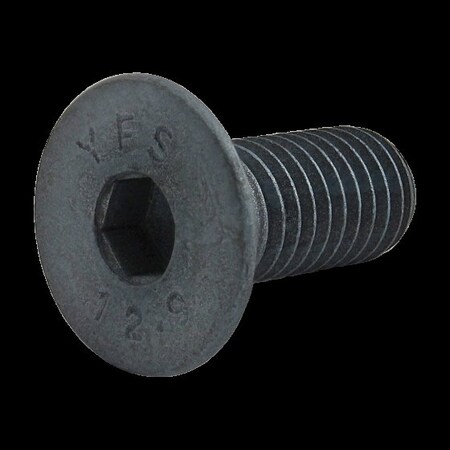 M8-1.25 Socket Head Cap Screw, Flat, Blue Zinc Plated Steel, 20 mm Length MPN:13-8720