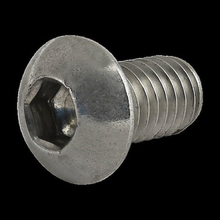 M6-1.00 Socket Head Cap Screw, Button, Plain Stainless Steel, 10 mm Length MPN:17-6310