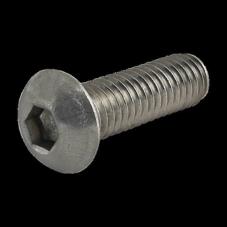 M6-1.00 Socket Head Cap Screw, Button, Plain Stainless Steel, 20 mm Length MPN:17-6320