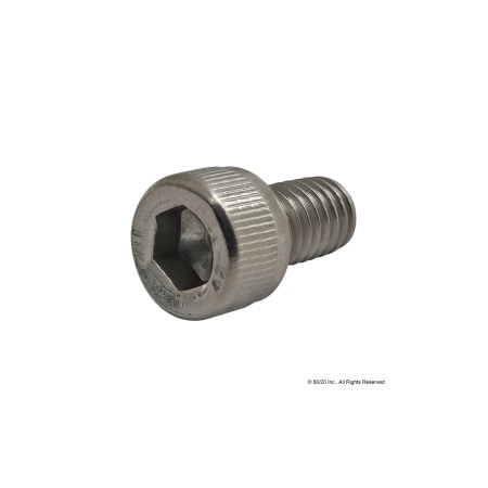 M6-1.00 Socket Head Cap Screw, Plain Stainless Steel, 10 mm Length MPN:17-6510