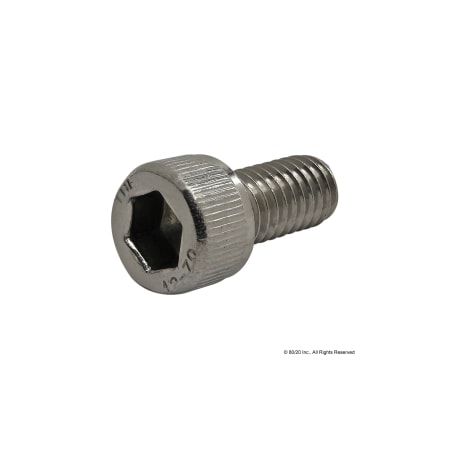 M6-1.00 Socket Head Cap Screw, Plain Stainless Steel, 12 mm Length MPN:17-6512