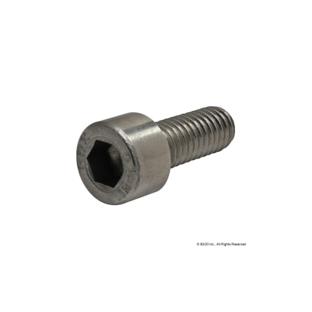 M6-1.00 Socket Head Cap Screw, Plain Stainless Steel, 16 mm Length MPN:17-6516