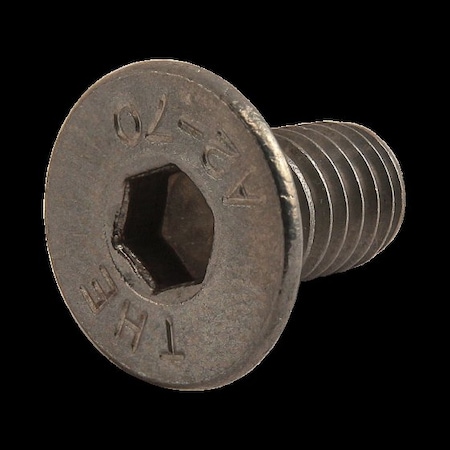 M6-1.00 Socket Head Cap Screw, Flat, Plain Stainless Steel, 12 mm Length MPN:17-6712