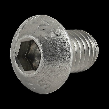 M8-1.25 Socket Head Cap Screw, Button, Plain Stainless Steel, 12 mm Length MPN:17-8312
