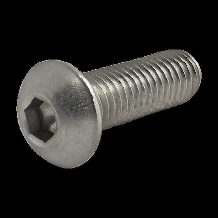 M8-1.25 Socket Head Cap Screw, Button, Plain Stainless Steel, 25 mm Length MPN:17-8325