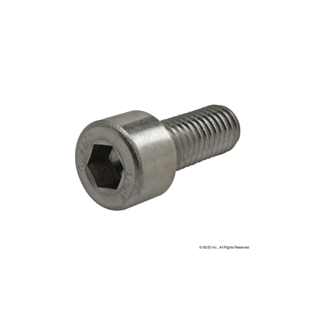 M8-1.25 Socket Head Cap Screw, Plain Stainless Steel, 20 mm Length MPN:17-8520