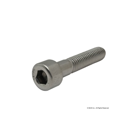 M8-1.25 Socket Head Cap Screw, Plain Stainless Steel, 40 mm Length MPN:17-8540
